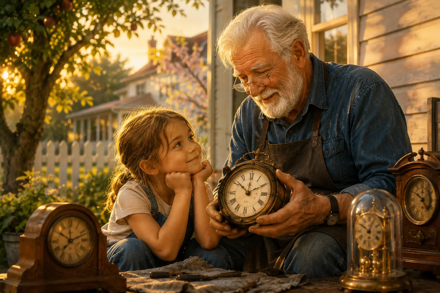 Every Clock in the Old Widower's House Had Been Stopped for Three Years — Until the Hungry Girl Next Door Asked Him to Fix One