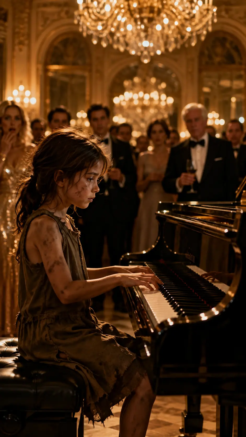 She Asked to Play for Food — Then the Billionaire Froze at Her Melody