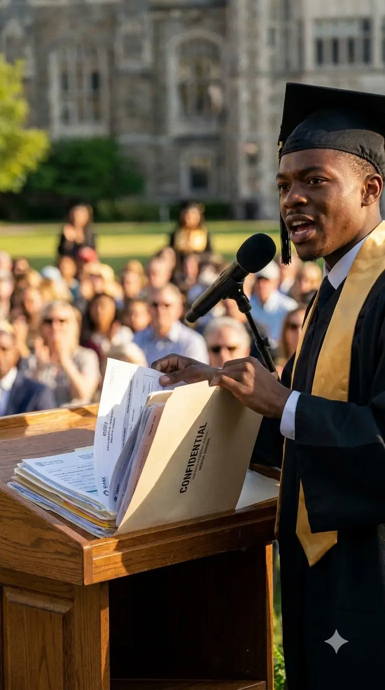 "AT MY COLLEGE GRADUATION, MY FATHER SL@PPED ME SO HARD MY CAP FLEW OFF THE STAGE. MY MOTHER SCREAMED