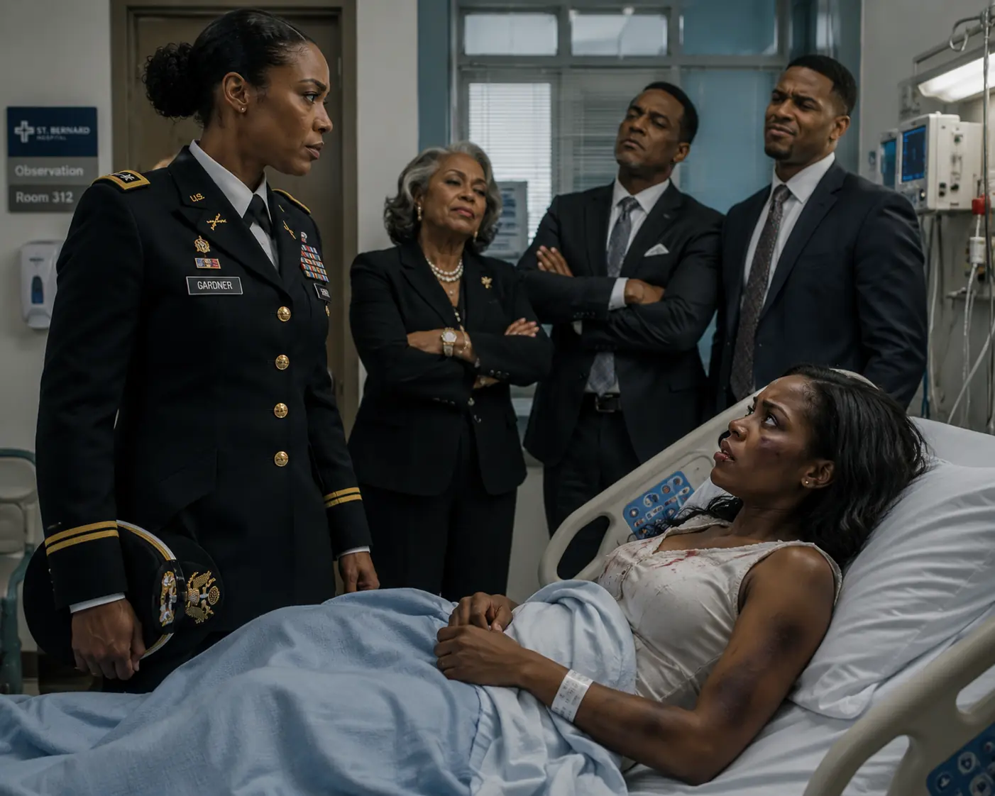I RACED to a hospital in my Army dress uniform to comfort my injured daughter. I found her bruised and trembling.