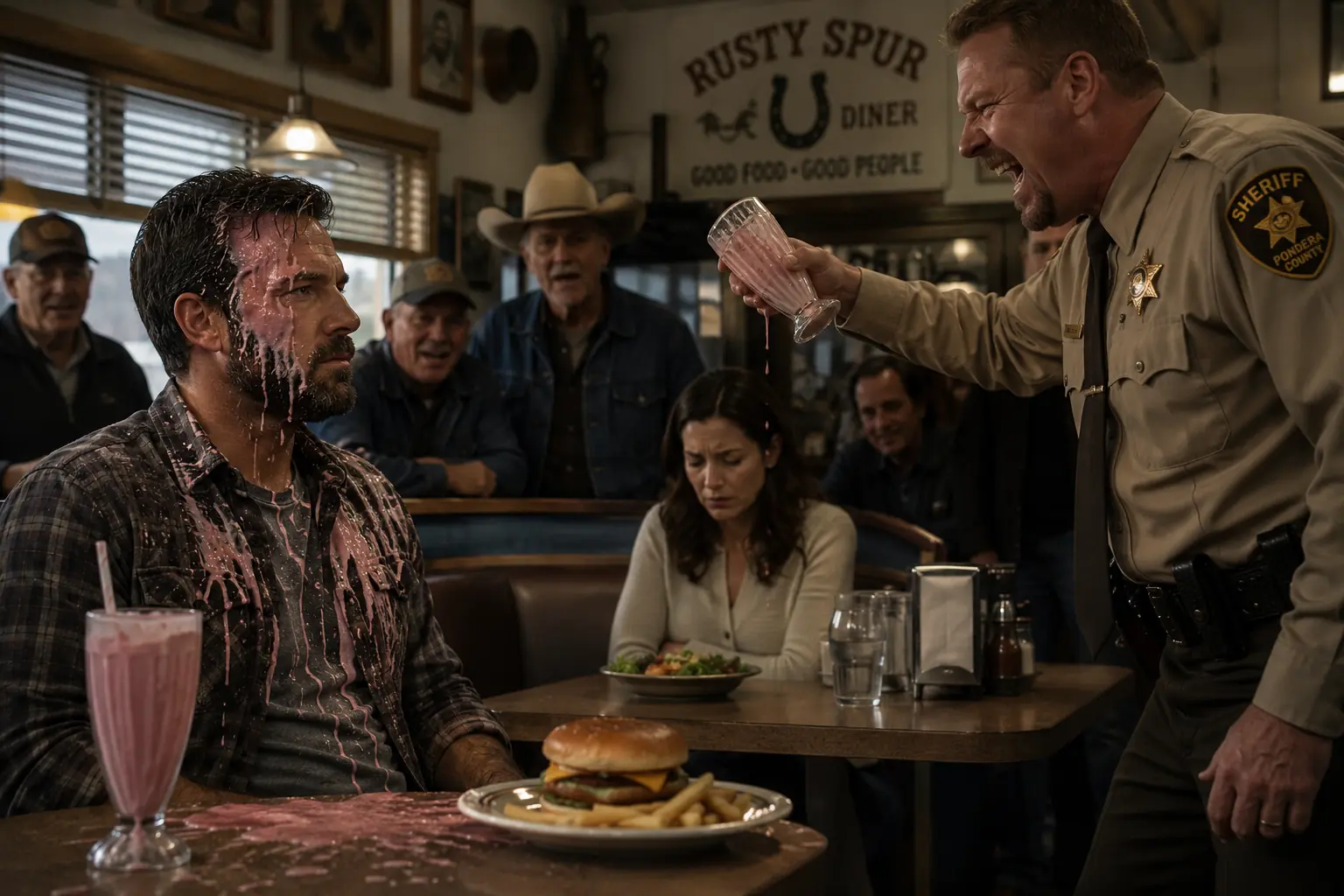THE NOD The sheriff laughed while MY WIFE’S MILKSHAKE dripped down my face