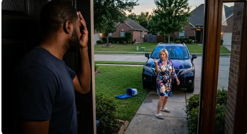 The HOA President Poured Paint Across a Black Homeowner’s Windshield — Then Her Strange Hand Sign Exposed What She Had Been Doing