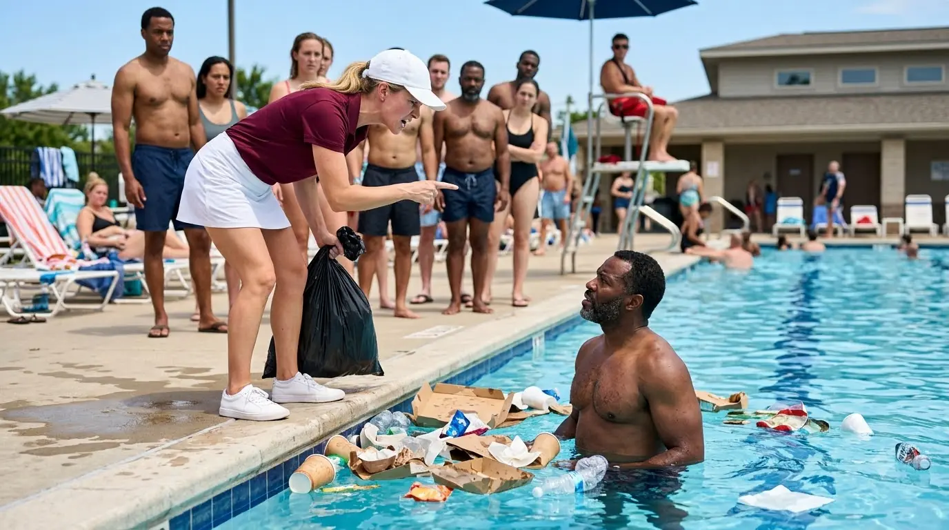 The Weight of the Deep End: How One Morning at the Community Pool Exposed a Neighborhood Tyrant