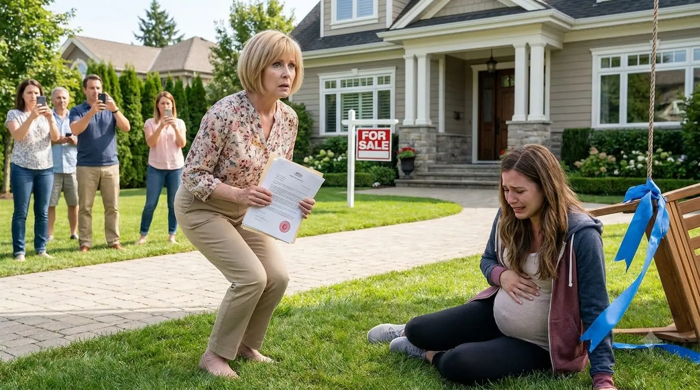 The Entitled HOA President Violently Shoved My Pregnant Body Into The Dirt Because My Baby’s Swing "Ruined Her View"… But She Had No Idea The Red-Stamped Envelope In My Pocket Contained A Court Order Destined To Raze Her Mansion In Two Hours.