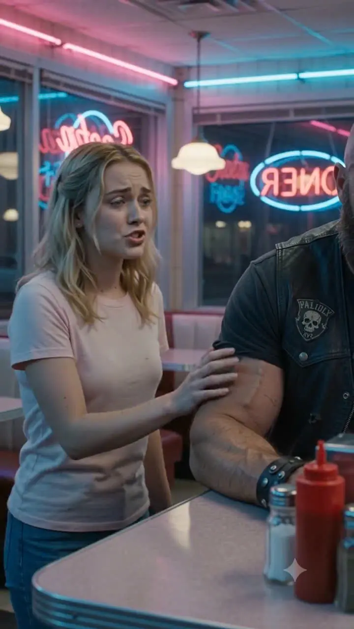 A Giant Biker Risked Everything to Protect a Terrified Stranger in a Diner