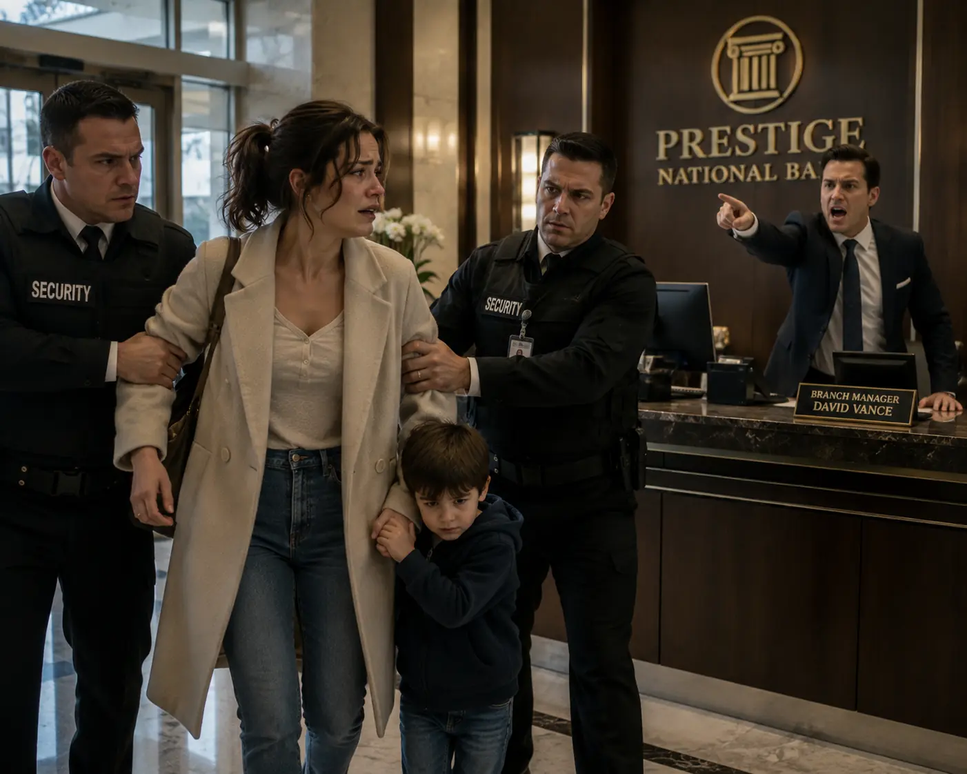 I ran into the bank begging to withdraw $100,000 from my own savings for my mother’s emergency surgery. My husband, the branch manager, smiled coldly, froze my account, and ordered security to remove me