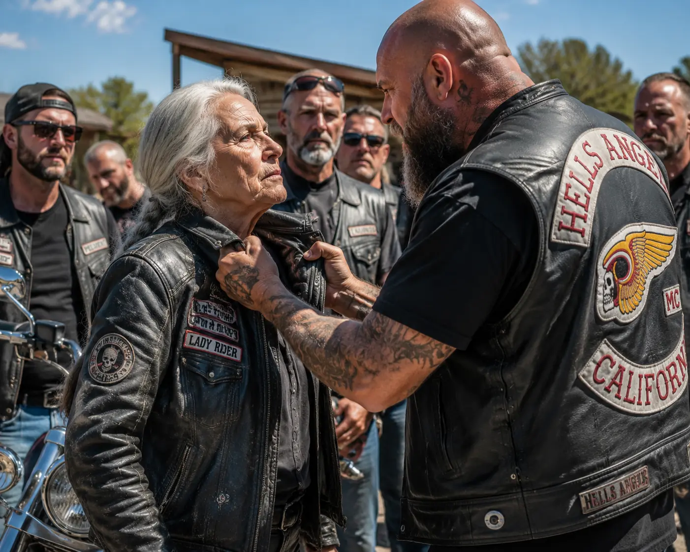 THE BIKERS LAUGHED AT THE OLD WOMAN’S JACKET — THEN THEY SAW THE PATCH THAT CHANGED EVERYTHING