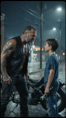 The Biker Broke Down Outside an Orphanage... Then 30 Motorcycles Returned