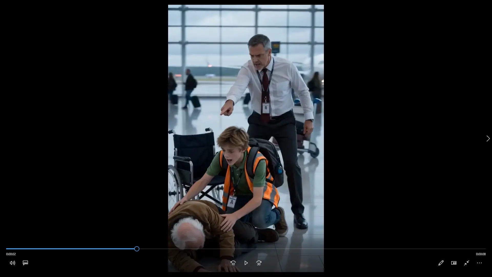 Airport Supervisor Fires a Baggage Handler for Helping a Collapsed Old Man... Then the Old Man Makes One Phone Call!