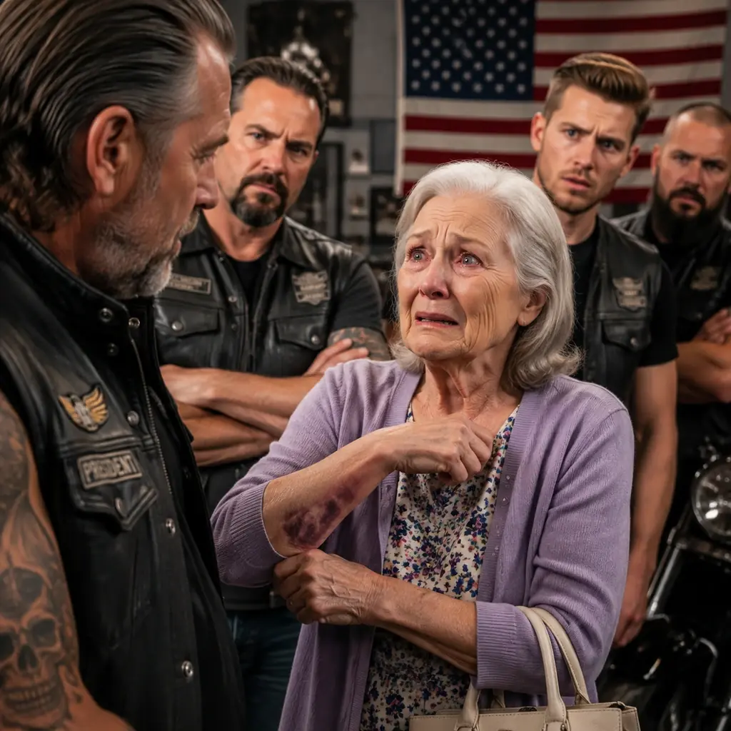 An elderly woman walks into a biker clubhouse with fading bruises and one desperate request. When she reveals who hurt her, the men must decide whether to risk everything to protect her.