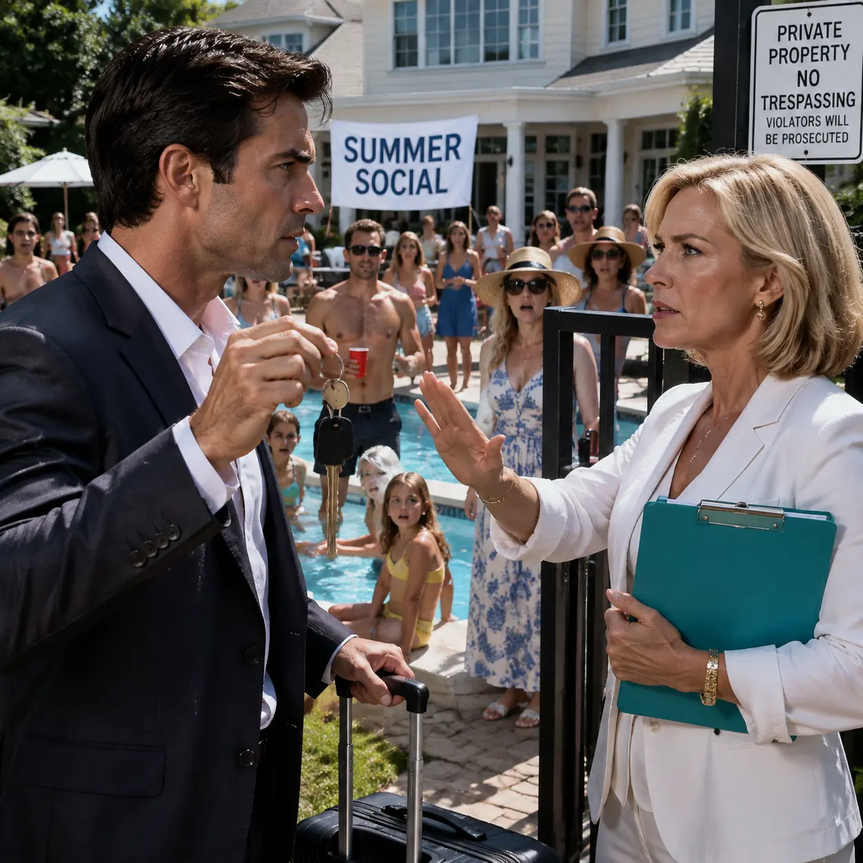 When I came home from a nine-day business trip, forty strangers were swimming in my private pool—and the HOA vice president told me to leave.