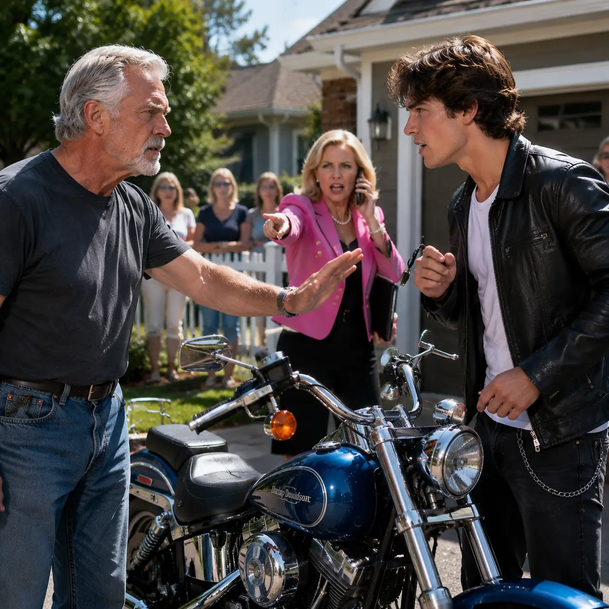 At sixty-two, I watched the HOA president’s son try to steal my Harley while his mother stood nearby and threatened to have me arrested.