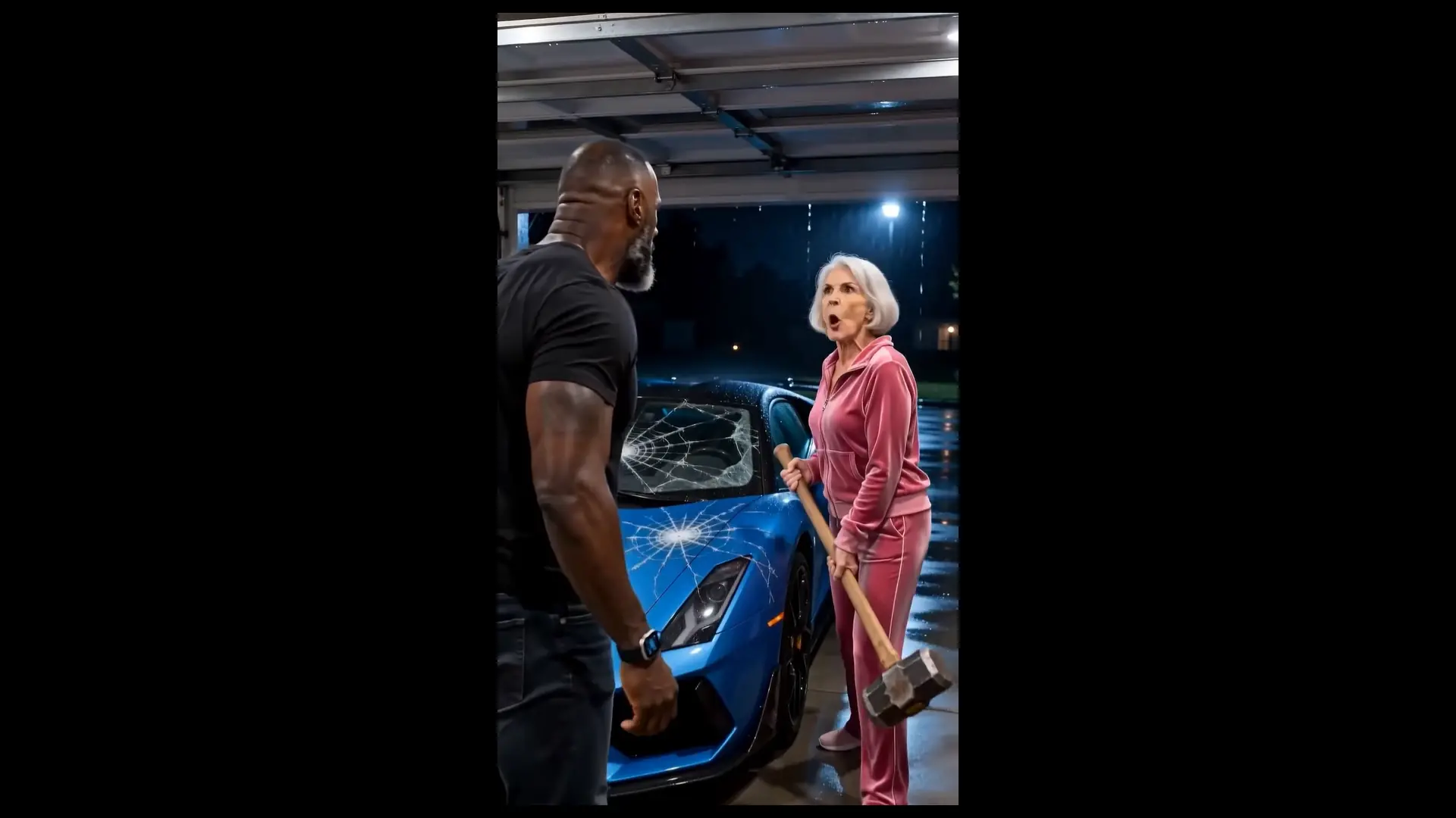 HOA Karen Smashed a $300,000 Lamborghini With a Sledgehammer... Then Noticed the 4K Security Camera!