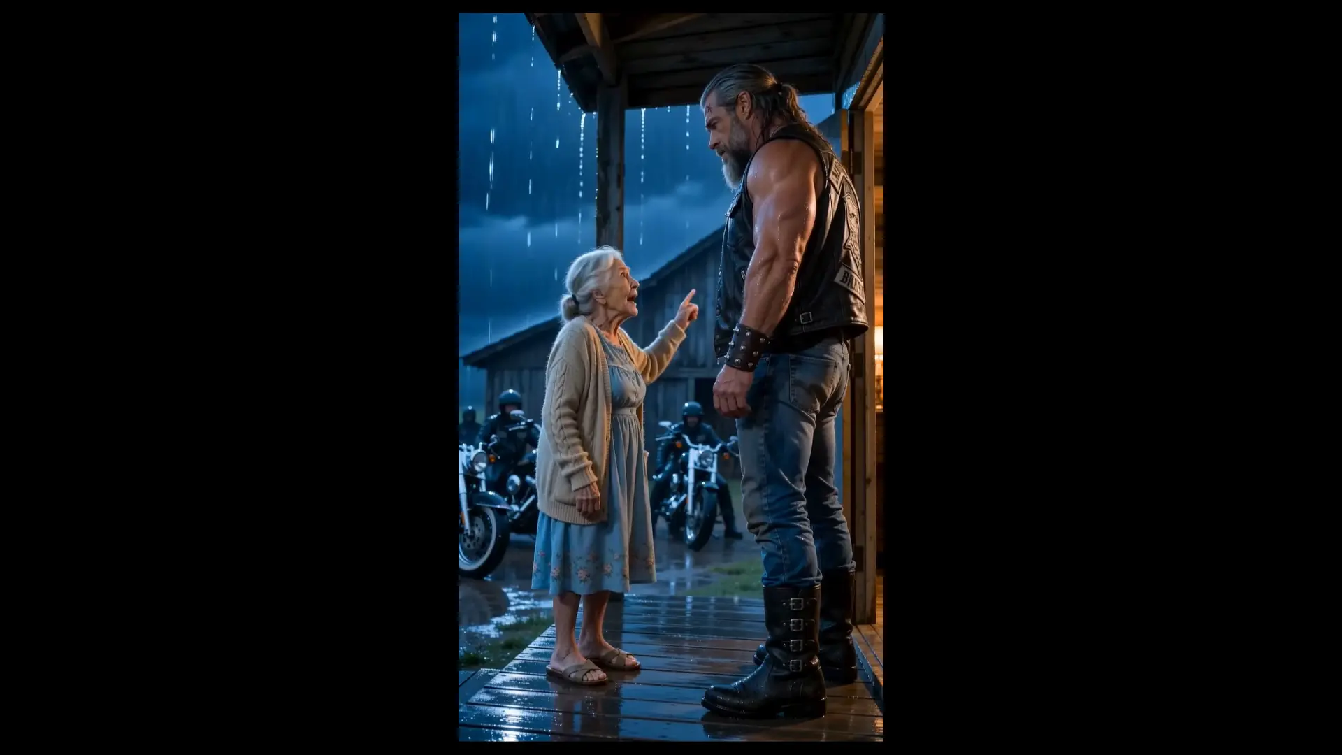 An Elderly Widow Welcomed 10 Feared Outlaw Bikers Out of a Violent Storm... What Happened Next Changed Her Life!