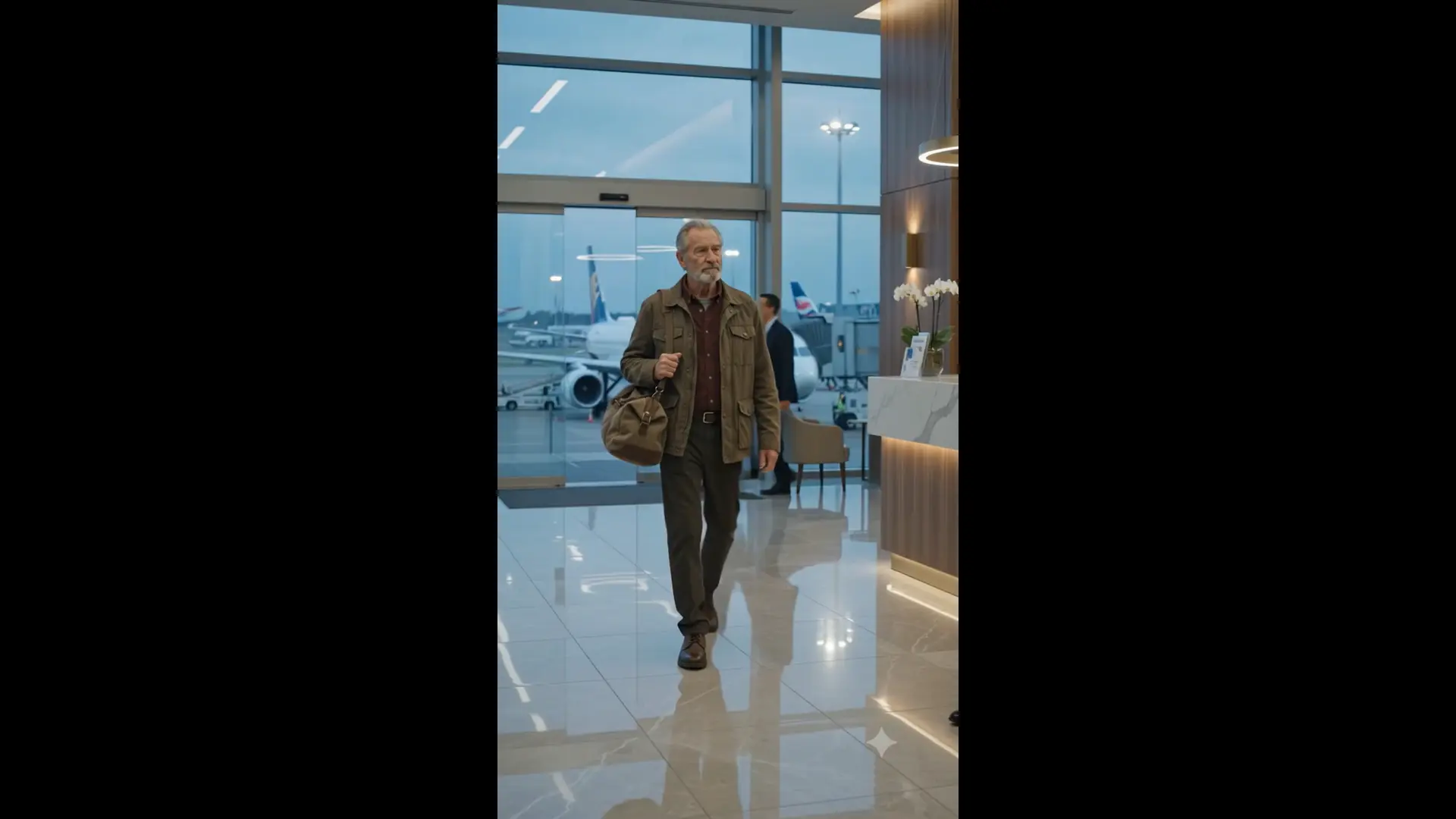Arrogant VIP Blocked a Scruffy Old Man from First Class Lounge... Then He Called the Cockpit!