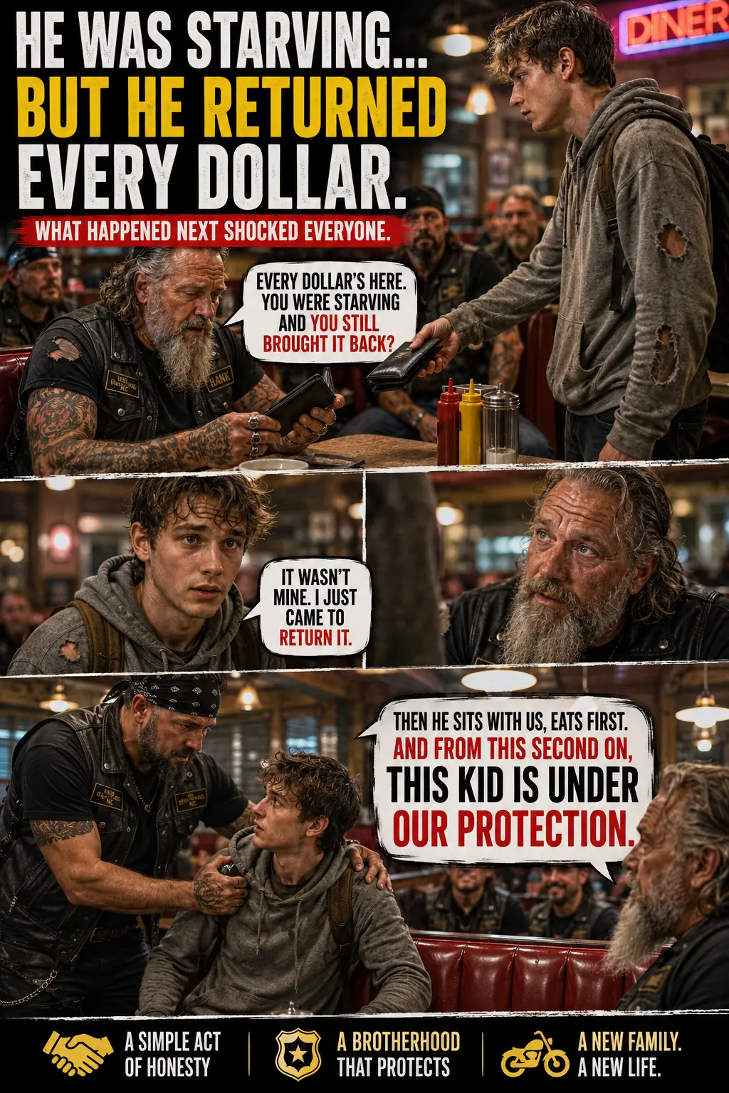 20-Year-Old Homeless Returned a Hells Angel’s Wallet — 350 Bikers Gave Him A Place To Belong