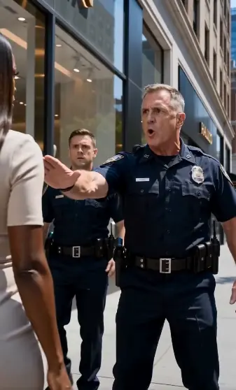 A Black woman is stopped by police outside a luxury store and accused of stealing a designer handbag. Then her husband arrives with the receipt—and footage that makes everyone question who set her up.