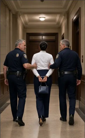 Maya Ellis enters court in handcuffs while a smug officer celebrates her arrest. Then a clerk reveals that someone altered the evidence after midnight—and the officer’s confidence disappears.