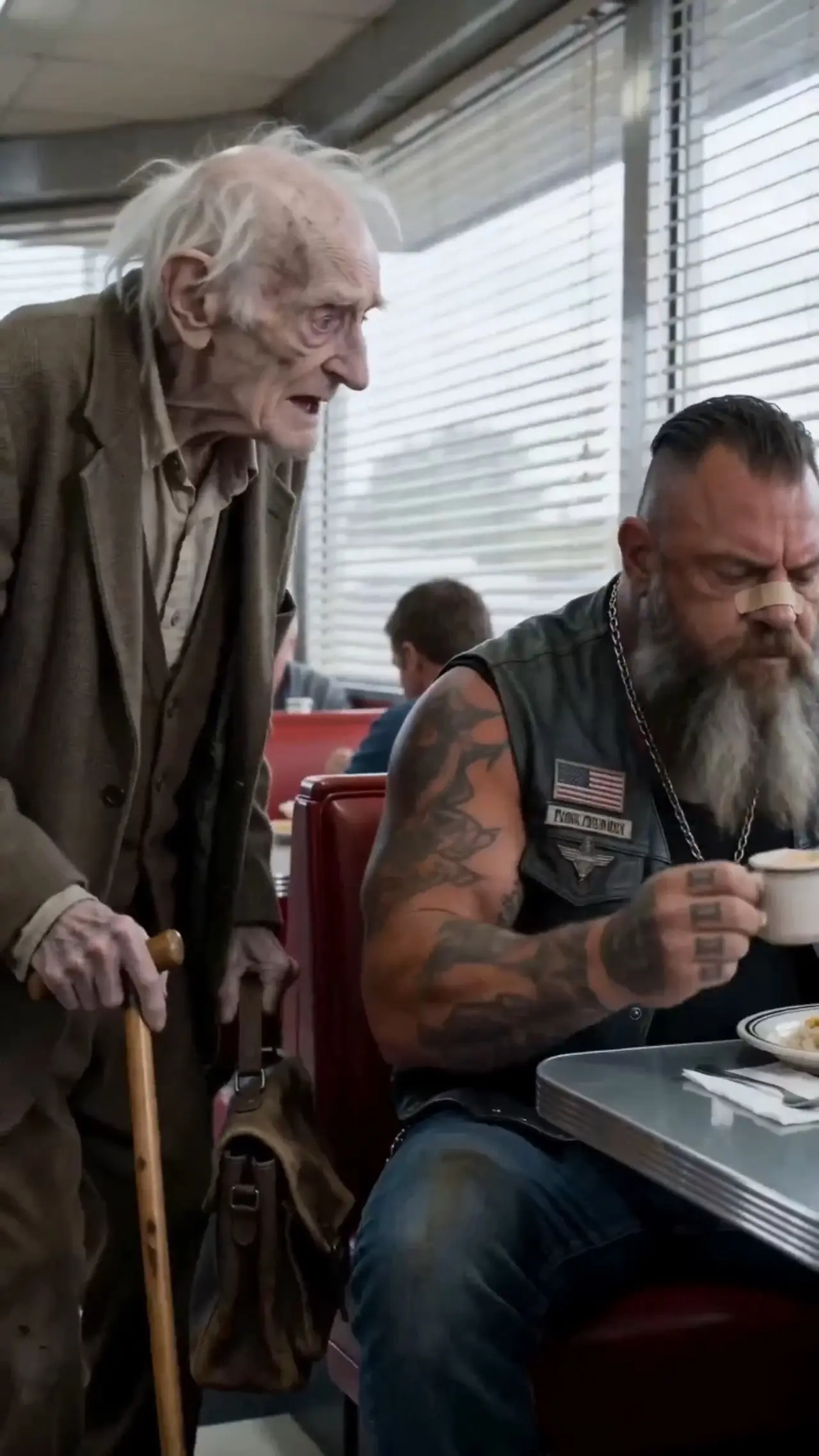 "Can I Sit With You?" a Limping 70-Year-Old Man Asked a Hells Angels Biker — Then an Old Photo Fell Out