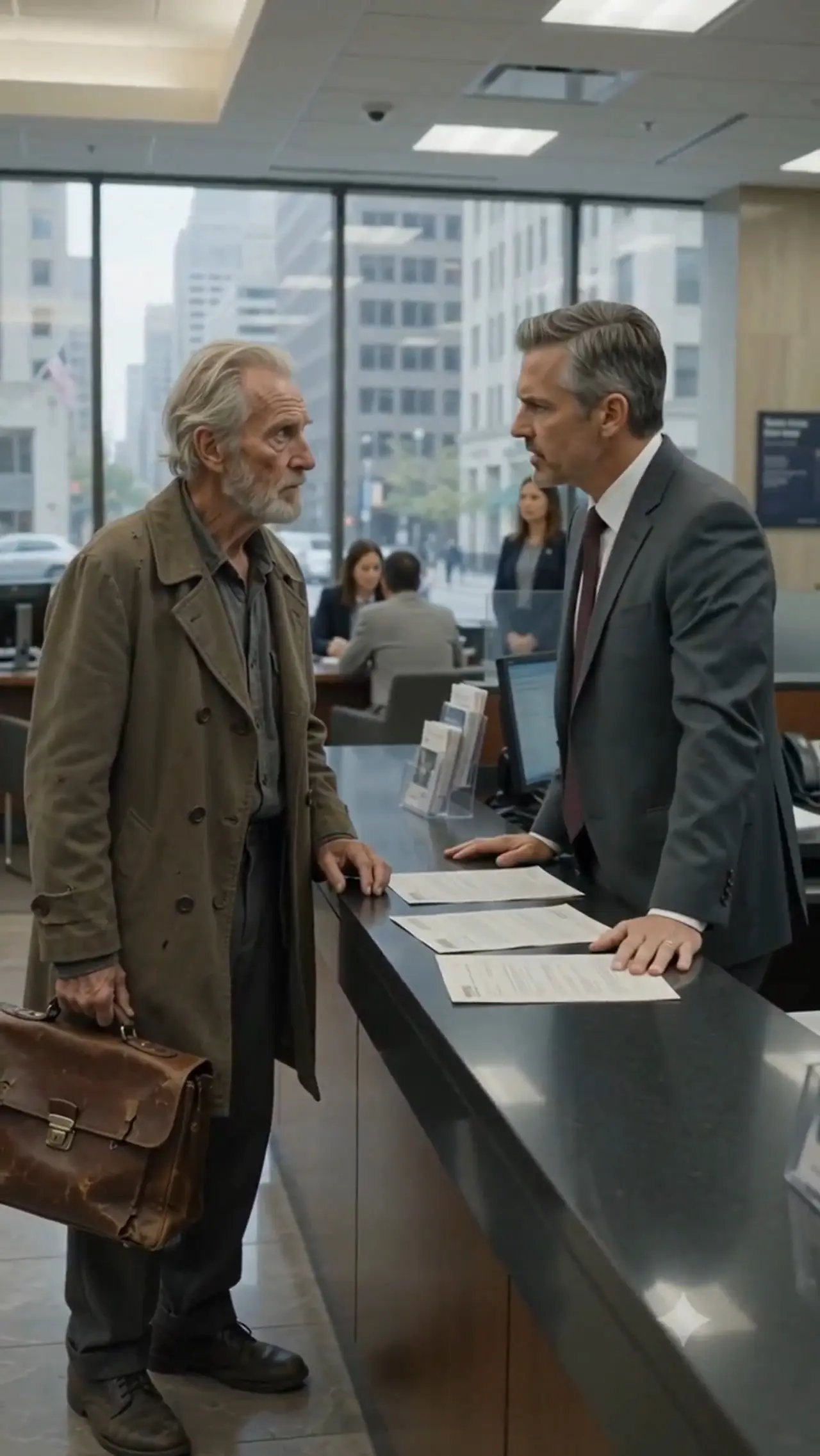 The Manager Judged The Old Man By His Worn Coat And Battered Briefcase — Then One Phone Call Made Him Forget Both