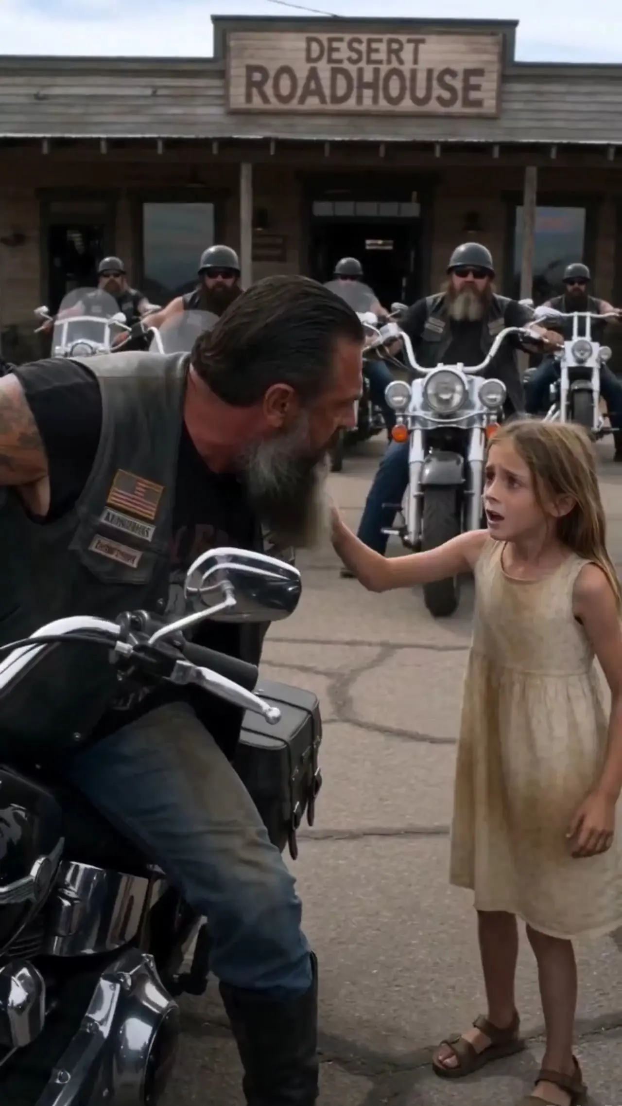 "Don't Start Your Bike!” Little Girl Warns Hell’s Angels — Then They Found Something Under