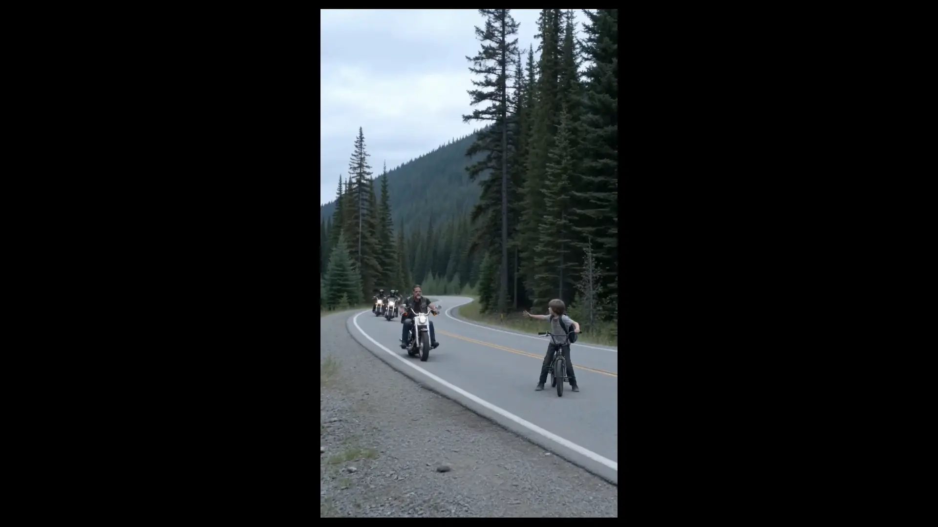 "Stop! Men Are Waiting Under the Rail Bridge!" — The Kid Who Intercepted a Deadly Highway Ambush