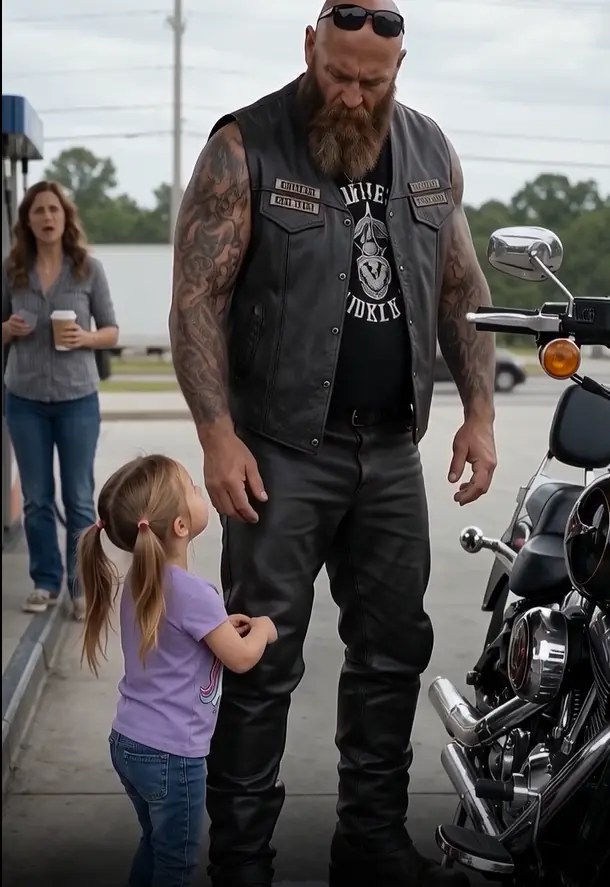 The Little Girl Ran Toward the Most Feared Biker at Pump Seven. What She Knew About Him Broke Everyone’s Heart.