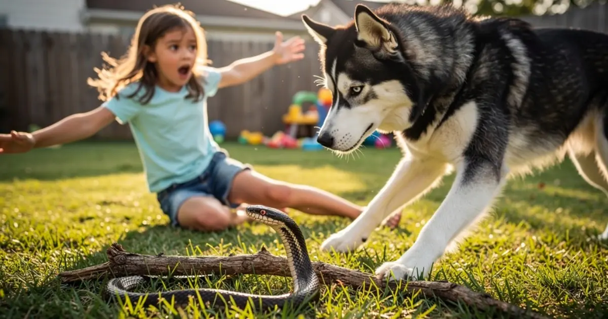 "At 2:15 P.M., The Coiled Wood Started Humming. Before I Could Scream, Our Husky Slammed My Daughter Into The Dirt. "