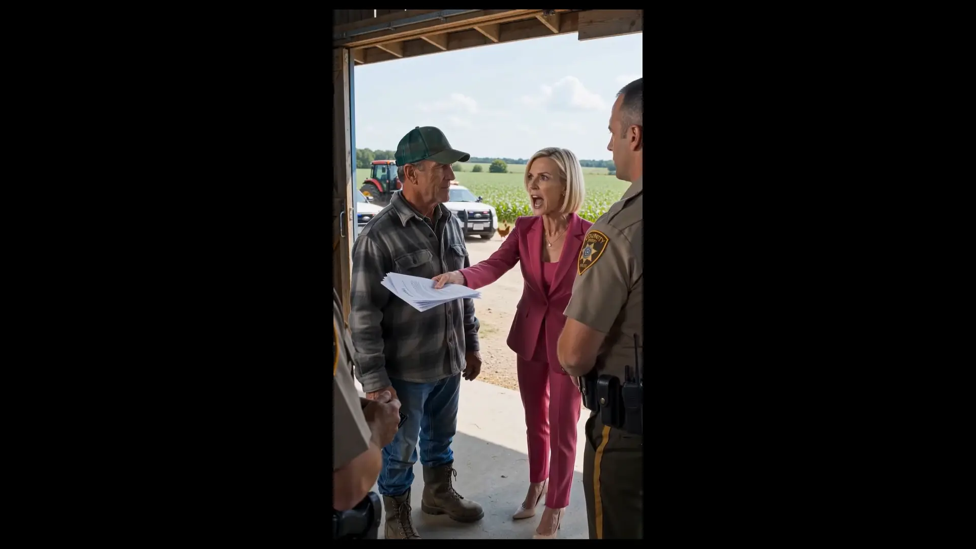HOA President Brought Deputies to Seize a 100-Year-Old Farm... The Farmer Said: "Wait a Few Seconds!"