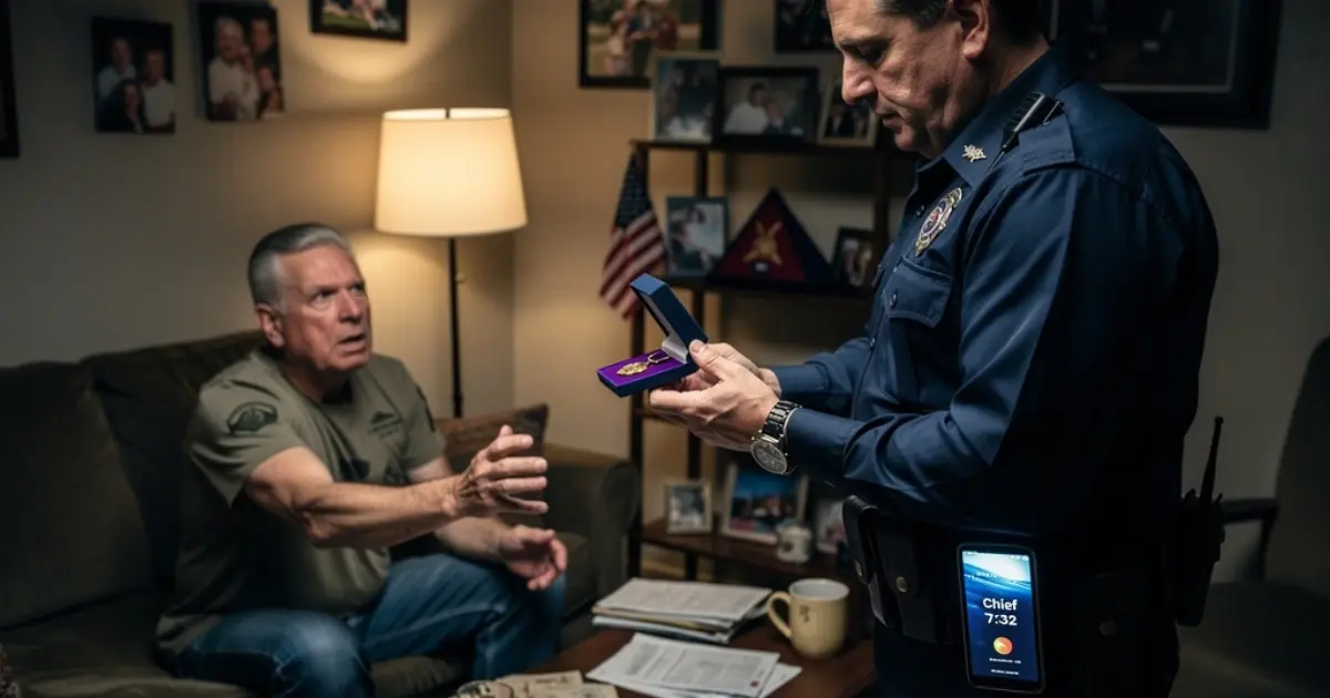 A Police Officer Saw A Purple Heart Inside A 71-Year-Old Veteran’s Car