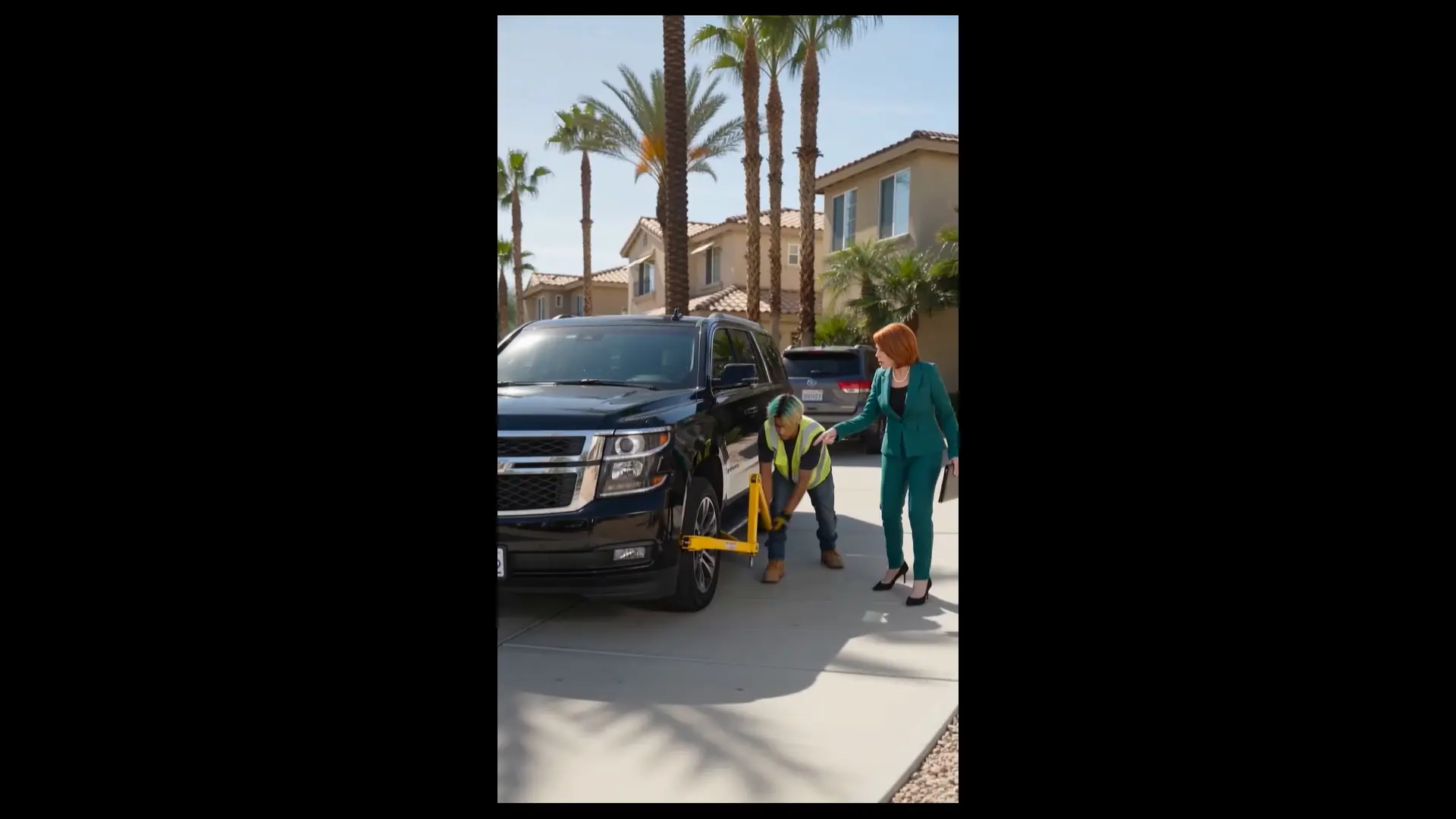 "Boot It, I Run the HOA!" — Green-Suit Karen Illegally Locks SUV, Faces Felony Impound Charges