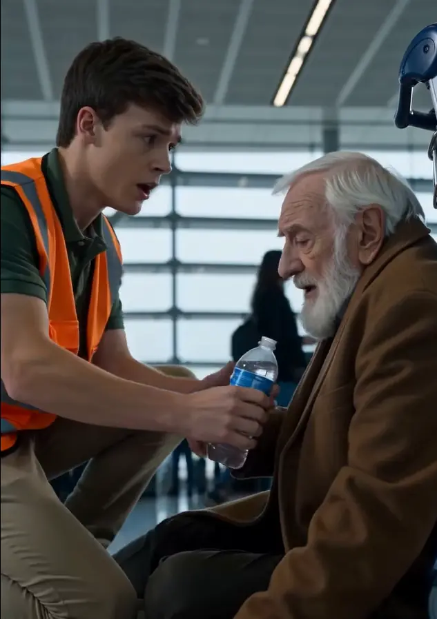 A 17-Year-Old Airport Worker Left His Station to Help an Elderly Man Who Collapsed — Minutes Later, He Was Fired, Until the Man Made One Phone Call That Left the Entire Airport Speechless