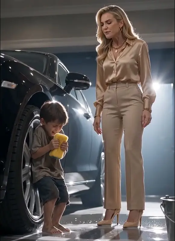 Her Billionaire Husband Found His Three-Year-Old Son on His Knees Cleaning My Bentley—Then He Discovered the Secret Ledger She Never Wanted Him to See
