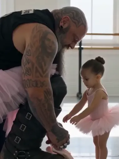 The 300-Pound Biker Kept Wearing a Pink Tutu to Father-Daughter Dance Day—Until We Discovered Why His Little Girl Never Came