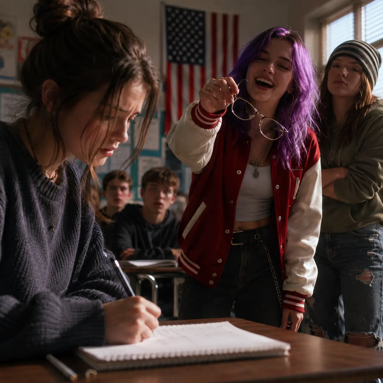 By the time I stood up, Madison Cole was laughing with my glasses in her hand—and everyone in the classroom knew I had finally run out of patience.