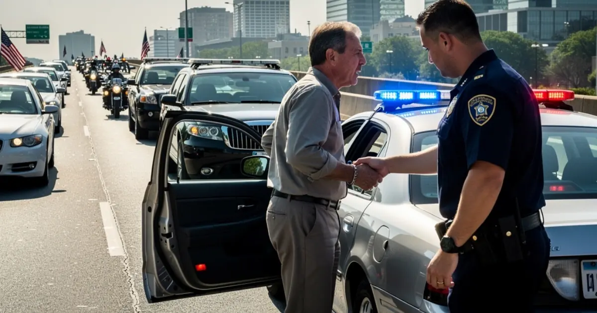 The Officer Pushed Me Down As The Unmarked Motorcade Cleared The Ridge
