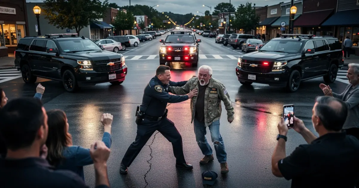 The Sheriff Hurled The Veteran Across The Diner Floor Until Three State Cruisers Blocked The Highway Exits