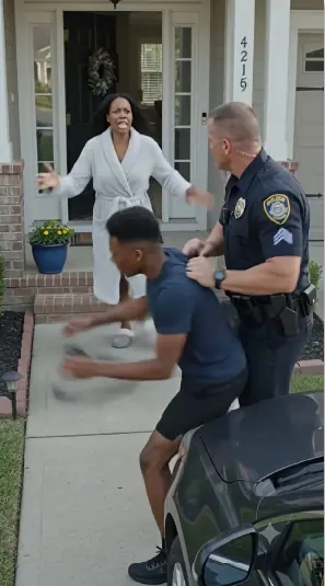The residential complex management called the police because of her teenage Black son—then two men stepped out of her home.
