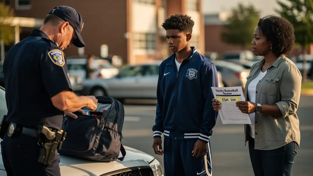 The Officer Emptied My Son's Duffel, But The School Roster Showed Someone Else Wearing His Jersey