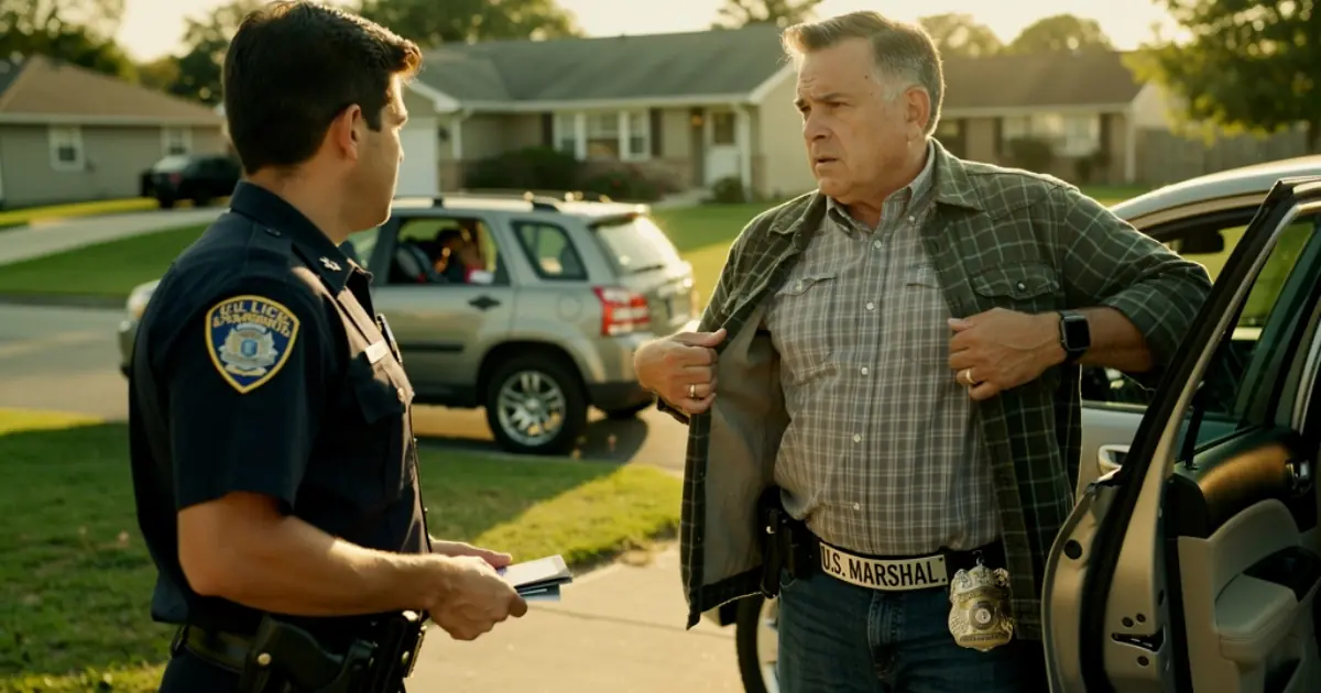 The Deputy Forced The Stop While The Man He Cornered Held Up A Federal Star