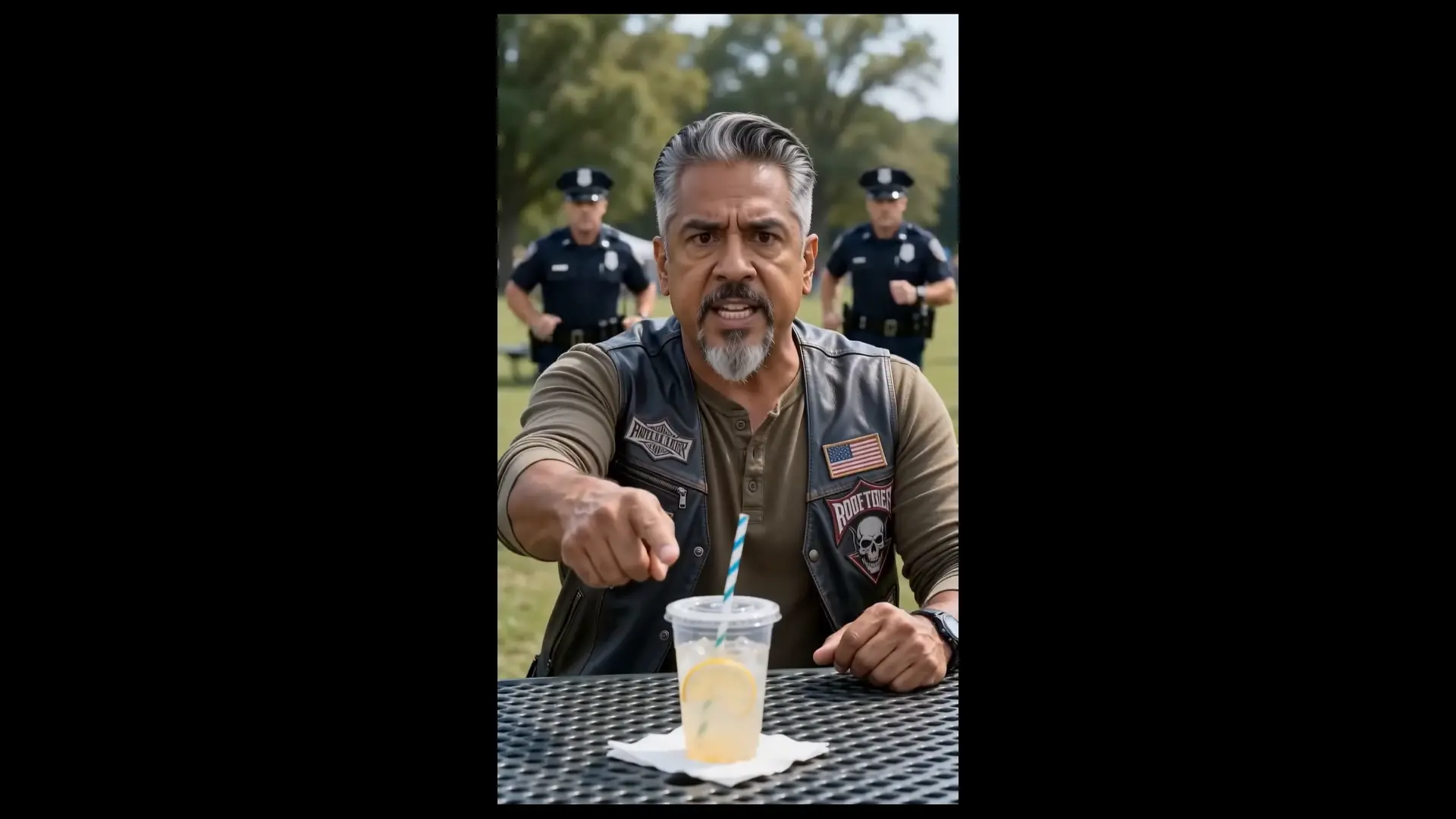 "Olivia, Don't Touch That Drink!": The Terrifying Second an Alert Biker Slapped Away a Spiked Cup and Trapped the Predator at the Food Truck