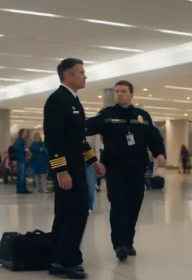 At 8:07 on a Tuesday morning, an airport police officer seized me by the arm while I stood in Navy Service Dress Blues