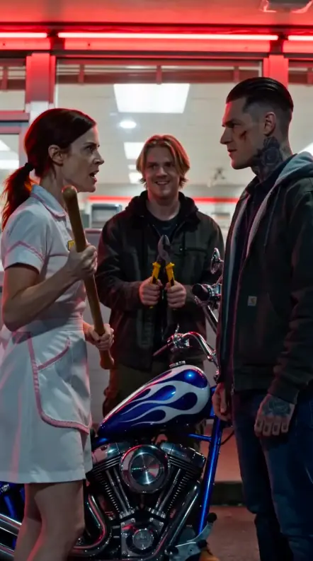 A struggling single mother stepped between two thieves and an old biker’s Harley—without realizing the motorcycle carried a memory worth more to him than her own life.