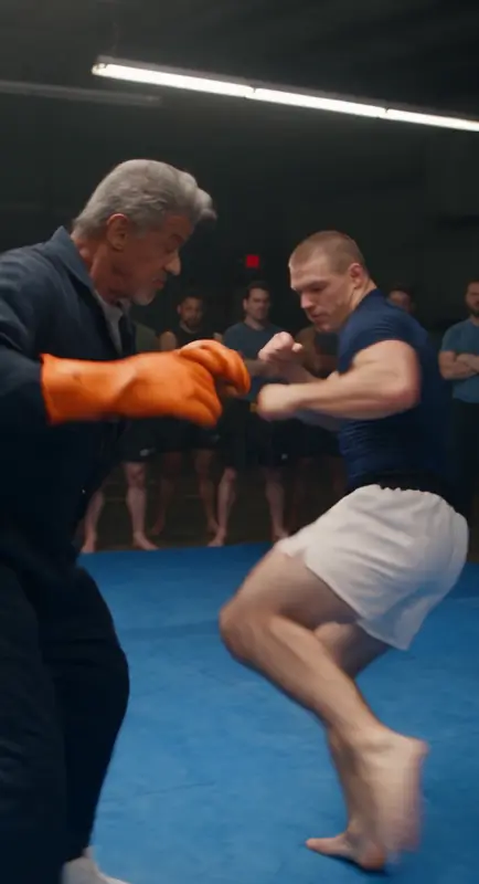 THE FIGHTER PICKED THE OLD JANITOR FOR LAUGHS — THEN THE JANITOR ASKED, “WANT ME TO GO EASY?”