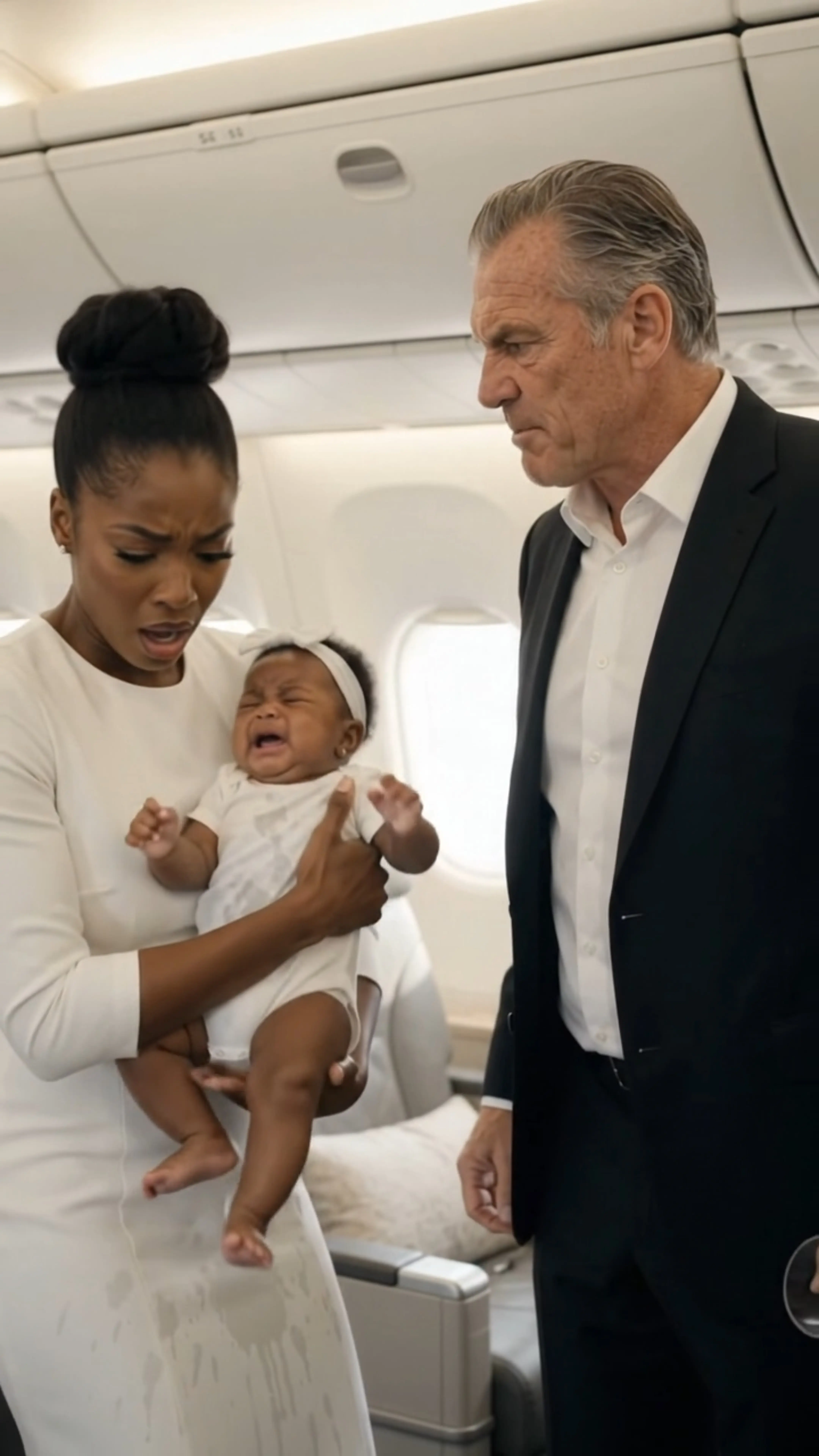 He Poured Water on Her Baby in First Class — Then the Crew Tablet Revealed She Was Taking His Chairmanship the Next Morning