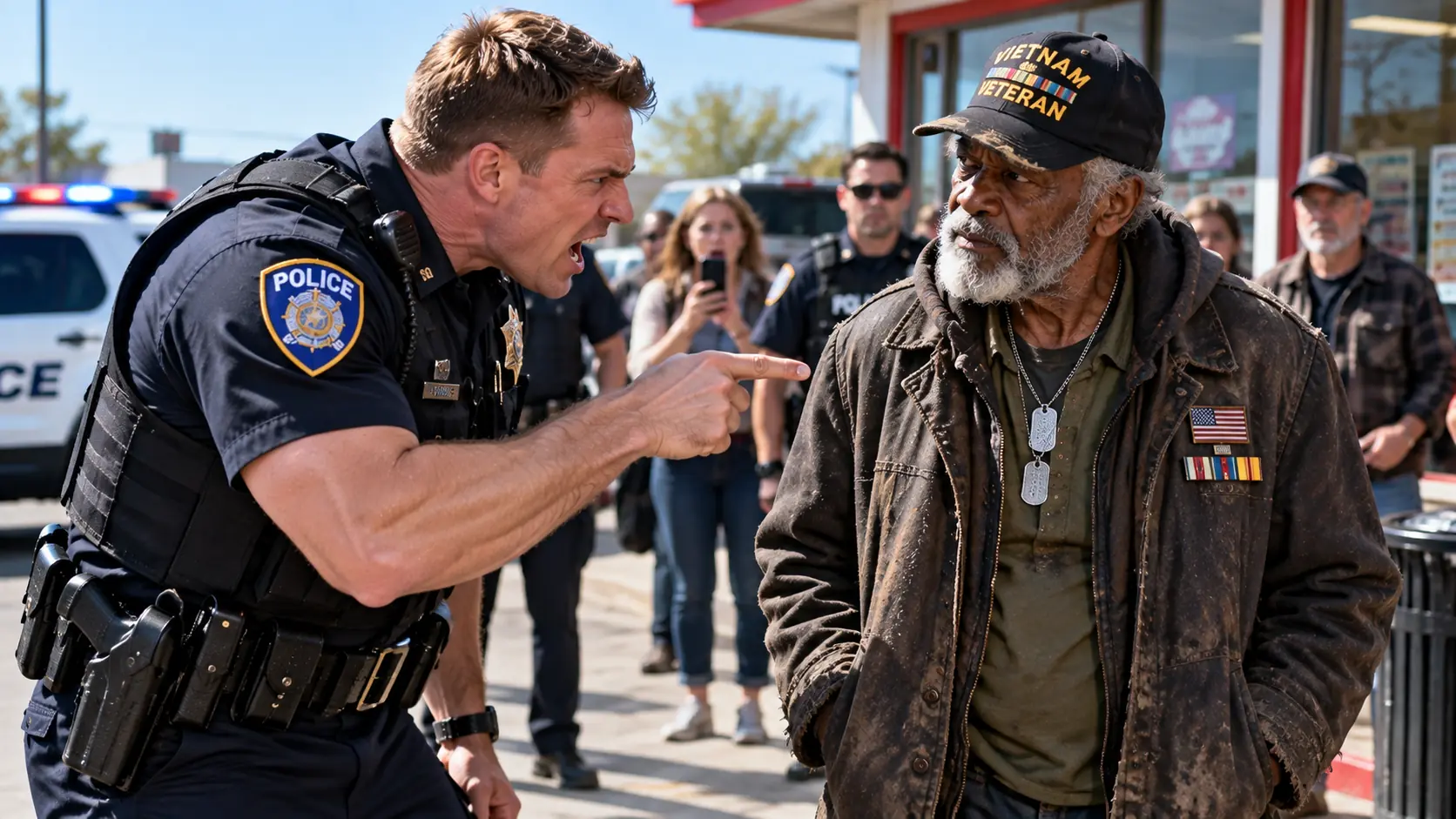 The Stolen Wallet In The Veteran's Coat take your hands out of your pockets, old man, before I break them.