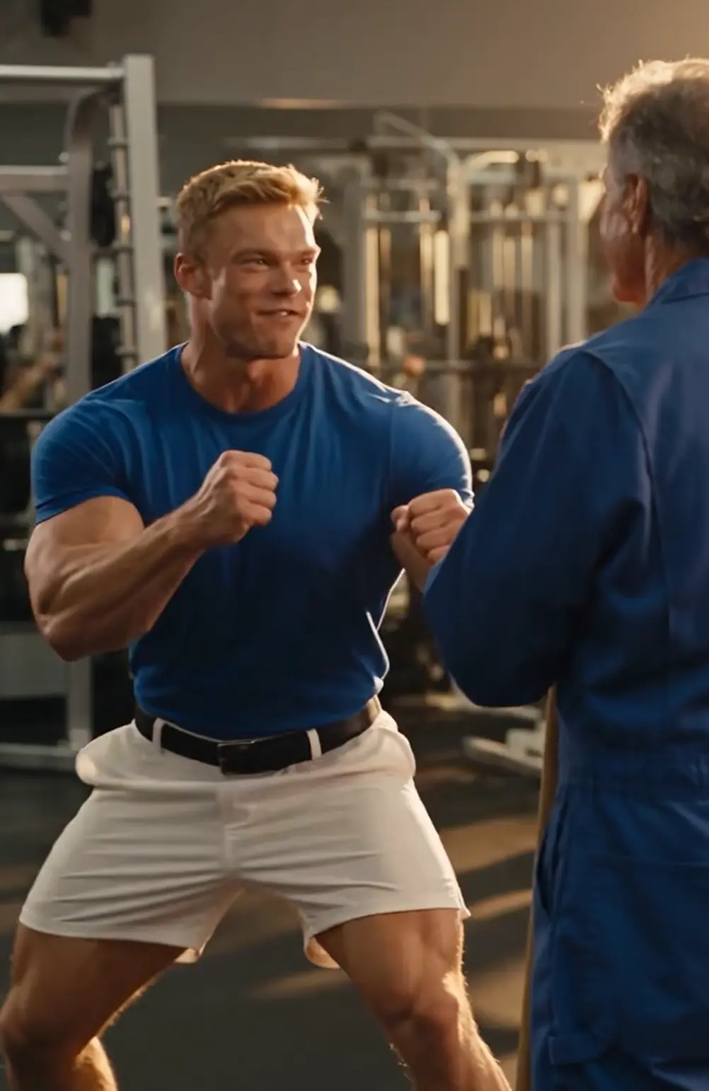 The Fighter Picked the Old Janitor for Laughs — Then the Janitor Asked, “Want Me to Go Easy?”