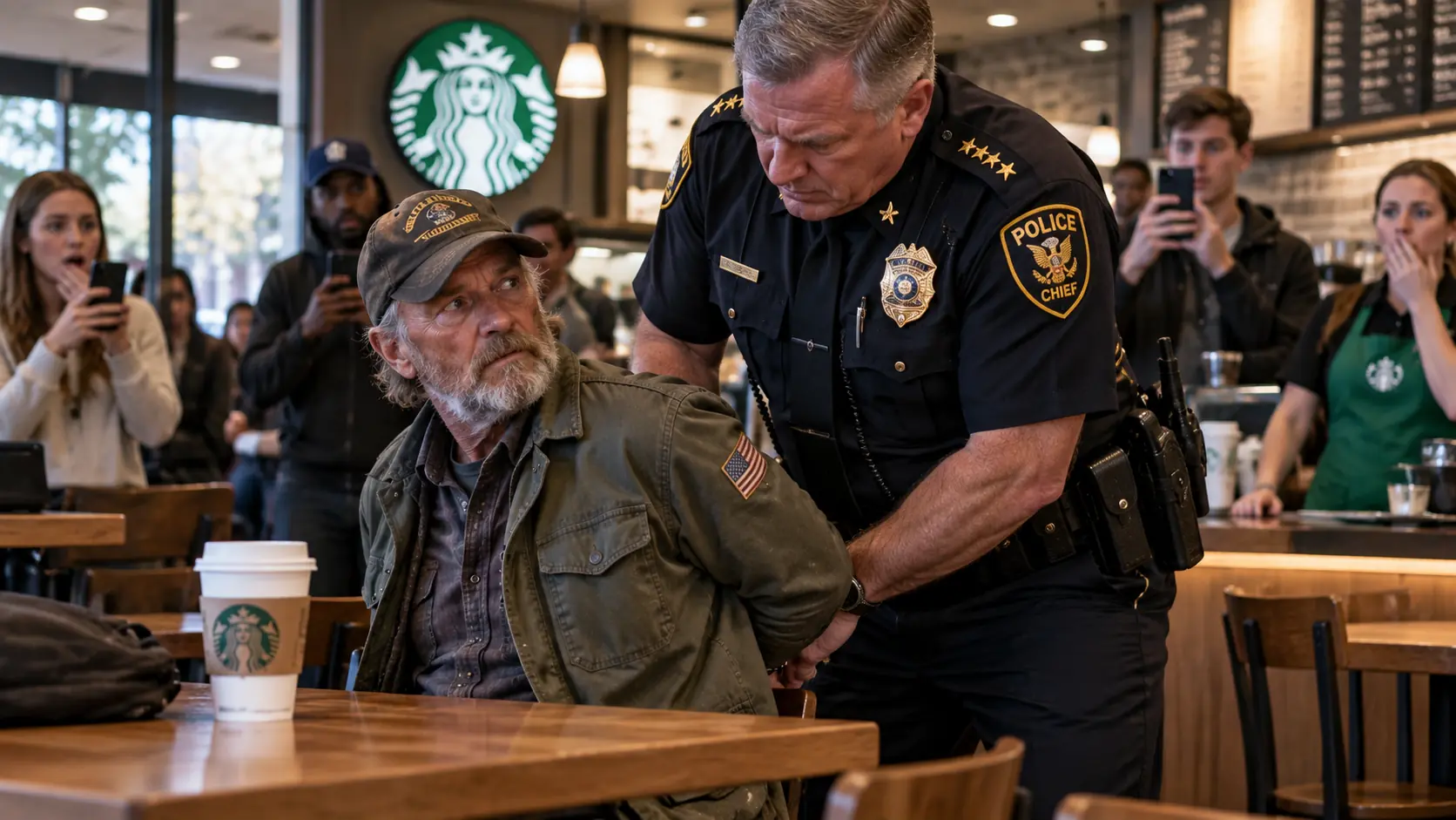 The Police Chief Handcuffed Me in a Coffee Shop—He Had No Idea Why I Had Been Sitting There for Months.