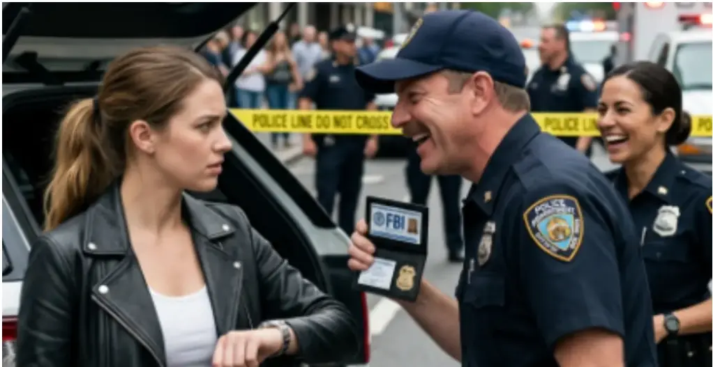A POLICE OFFICER MOCKED A WOMAN’S FBI BADGE IN FRONT OF HIS SUBORDINATES — THEN SHE WARNED HIM HE HAD ONLY 4 MINUTES BEFORE DISASTER STRUCK.