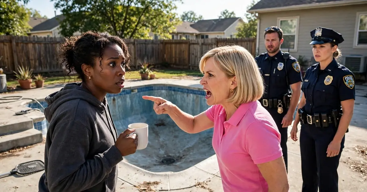 i drained my pool then karen returned with the cops claiming it was hers